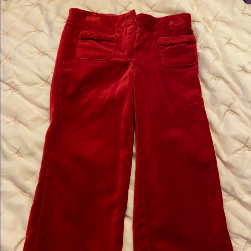 Red velvet Janie and Jack pants